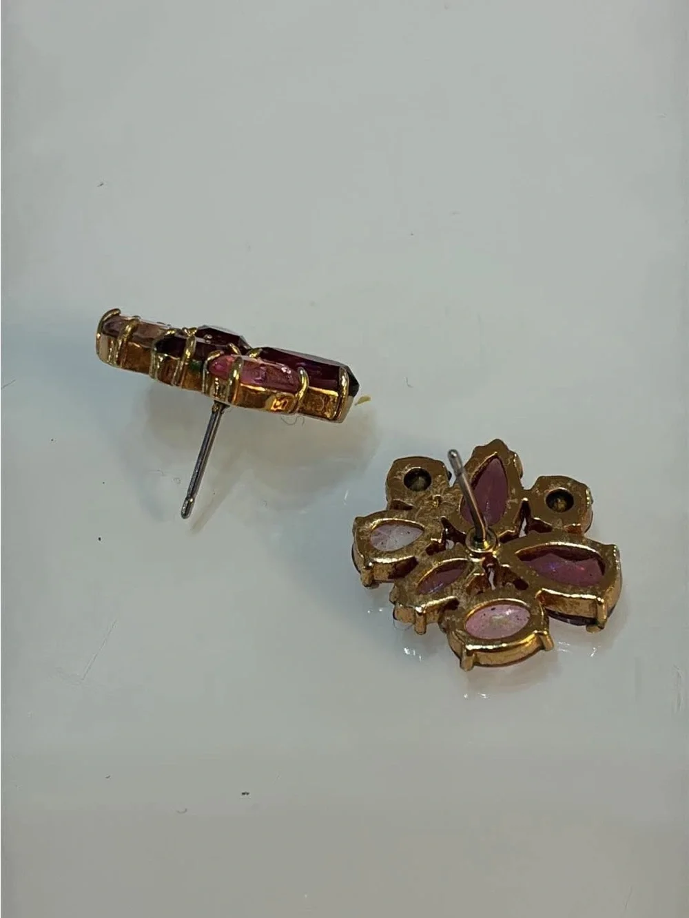 Kate spade Gold-Tone Pink Cluster Crystal Stud Earrings